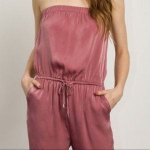 TCEC Blush/Dusty Rose Strapless Jumpsuit